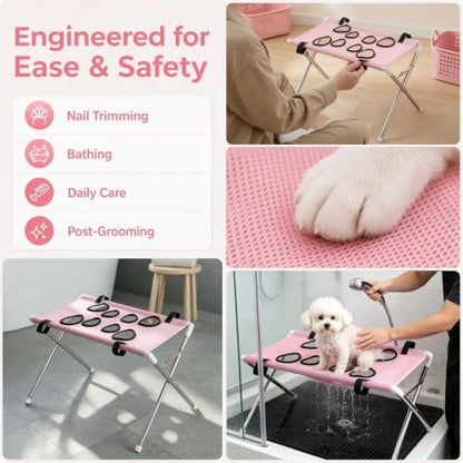 Pet Grooming Stand with Stable Metal Frame - Image 5