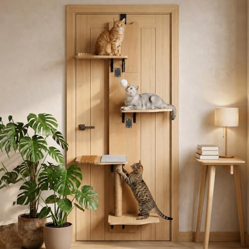 Door Hanging Cat Tree, 60 inch Door Hanging Cat Shelf - Image 6