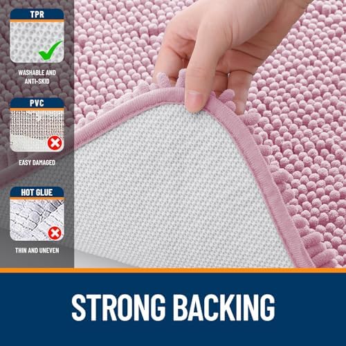 OLANLY Large Bathroom Rugs 50x30, Extra Soft Absorbent Chenille Bath Rugs - Image 6