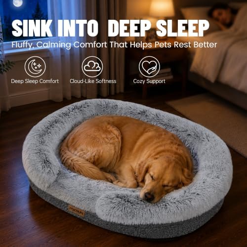 Miorun Fluffy Orthopedic Dog Beds Large Sized Dog - Image 5