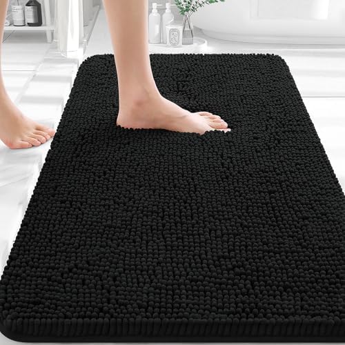 OLANLY Bathroom Rugs 32x20, Extra Soft Absorbent Chenille Bath Rugs by OLANLY