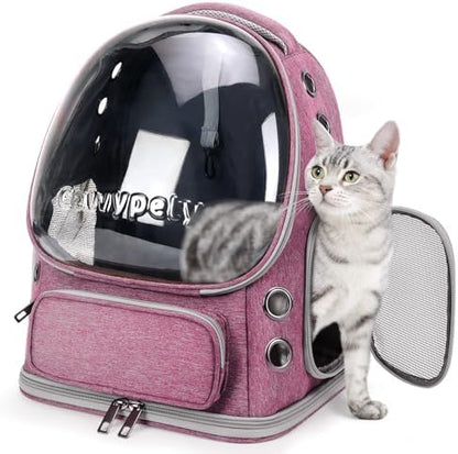 Cawypety Cat Backpack Carrier Large Space Bubble Backpack up to 12lbs Pink by Cawypety