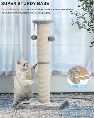 34" Cat Scratching Post with Replaceable Sisal Scratcher - Image 5