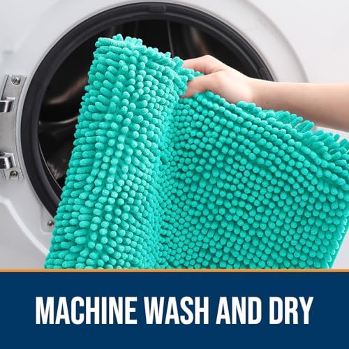OLANLY Dog Door Mat for Muddy Paws 47x32, Super Absorbent Chenille Mud Mat - Image 5