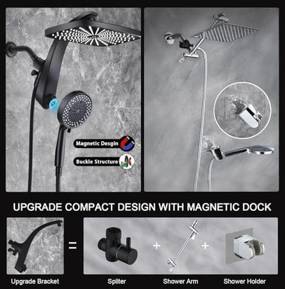 Rain Shower Head with Handheld Showerhead - Image 5