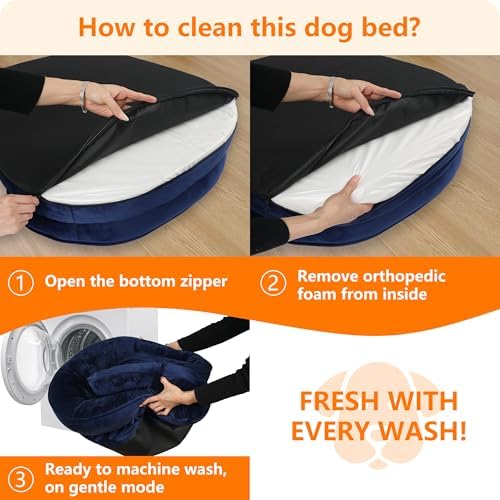 Dwanton Orthopedic Waterproof Large Dog Bed Sofa, Gel Memory Foam - Image 7