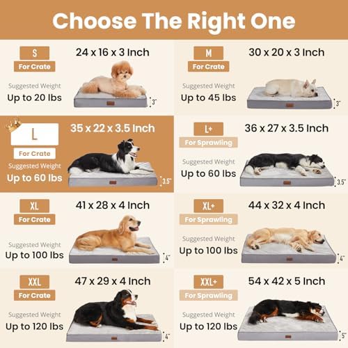 OhGeni Orthopedic Waterproof Med Large Dog Bed, Memory Foam, 35 inch - Image 3