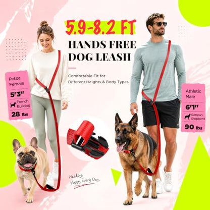 Hands Free Dog Leash, 5.9-8.2ft Multifunctional Crossbody Rope - Image 3