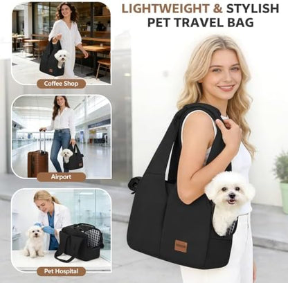 Dog Purse Carrier for Small Dogs and Cats, Soft-Sided Pet Tote Bag - Image 6