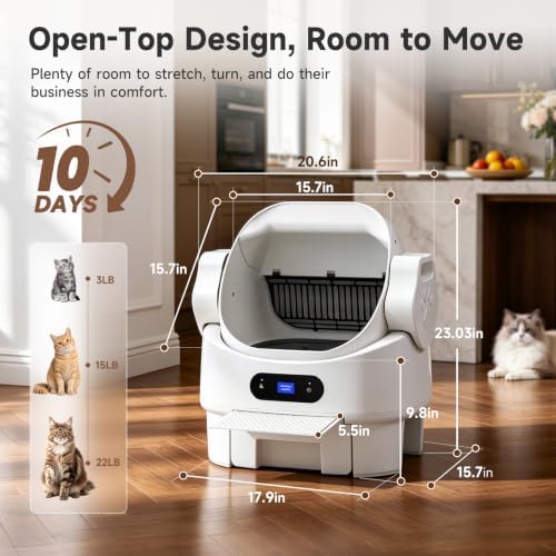 Open Top Automatic Self Cleaning Multiple Cat Litter Box - Image 2