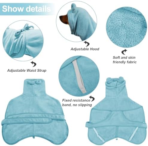 Medium to Large Size Dog Bathrobe, Quick Drying Super Absorbent, Warm Dog Towels - Image 4