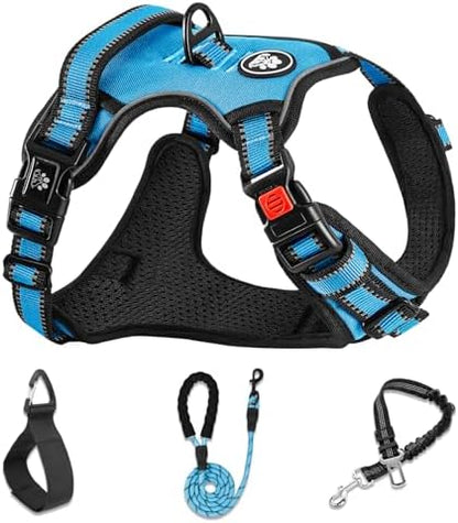 NESTROAD Dog Harness for Medium Sized Dog, No Pull Dog Vest Harness Set by NESTROAD