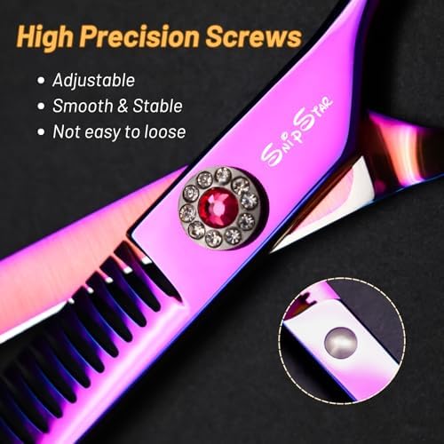 7in 25° Curved 33 Teeth Chunker Dog Grooming Scissors - Image 5