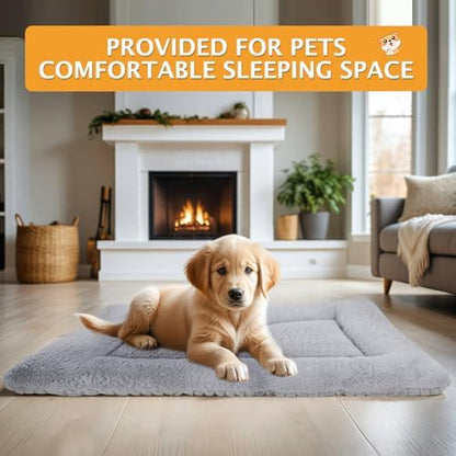 Reversible Dog Bed Mat with Plush and Corn Velvet, Soft Warm Pet Cushion - Image 6