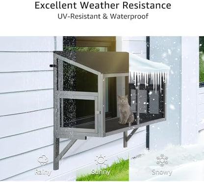 beeNbkks Bug Proof Window Catio, Expandable Outdoor Cat Enclosure - Image 5