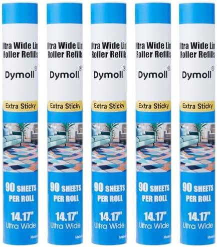 Dymoll 14.17" Lint Roller Refills, Extreme Sticky Large Surface Lint Roller by DYMOLL