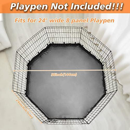 PJYuCien Playpen Bottom Pad for 24'' Width 8 Panel Pen, Hook Connect - Image 3