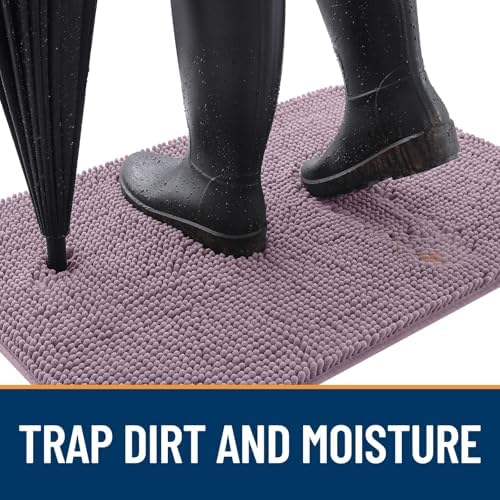 OLANLY Dog Door Mat for Muddy Paws 70x35, Super Absorbent Chenille Mud Mat - Image 2