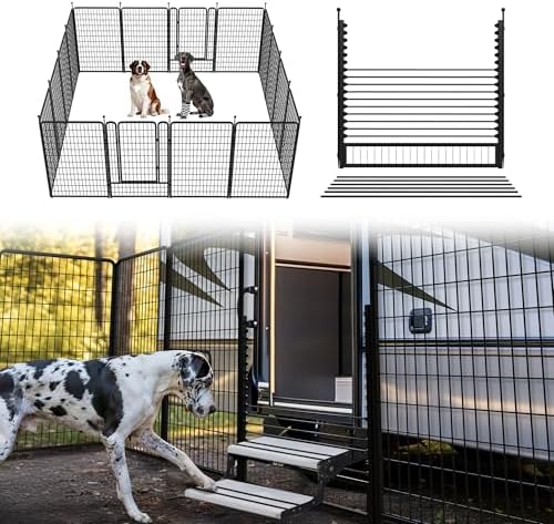 FXW Rollick Dog Playpen with RV Step Grid, 16 Panels by FXW