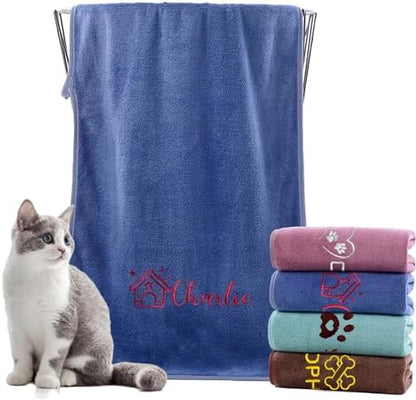 xrlsg Personalized Cat Towel Custom Towel by XRLSG
