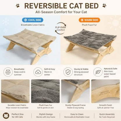 JSPYFITS Elevated Cat Bed Hammock, Raised Cat Bed - Image 5