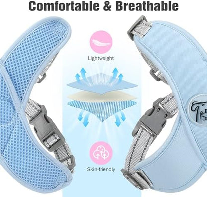 Pawaboo Small Dog Harness and Leash Set, Puppy Harness X-Frame Adjustable - Image 5