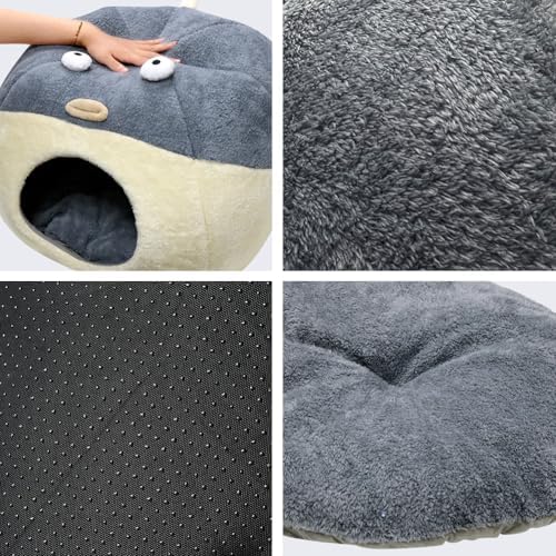 Cat Beds for Indoor Cats-19.7''Cute Pufferfish Larger Cat Cave Bed - Image 4
