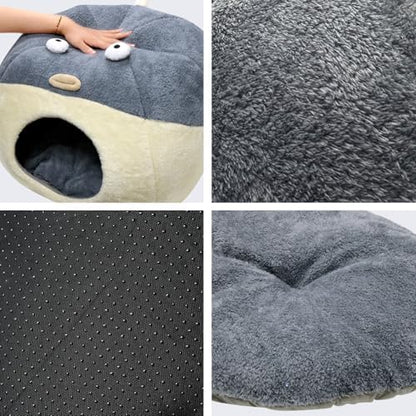 Cat Beds for Indoor Cats-19.7''Cute Pufferfish Larger Cat Cave Bed - Image 4