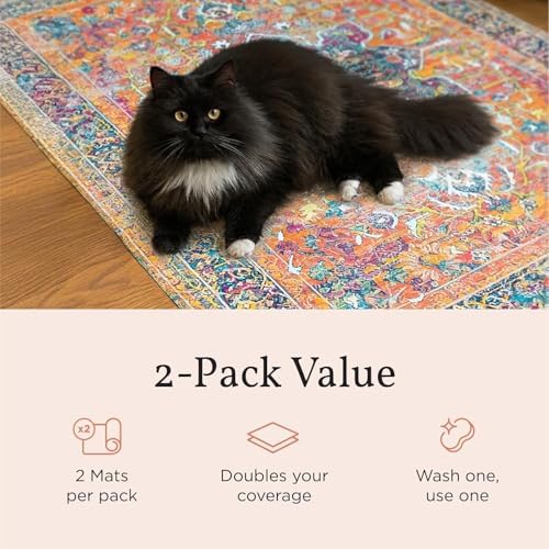 Lovewag Cat Litter Mat, Litter Box Mat, 2 Pack - Image 4