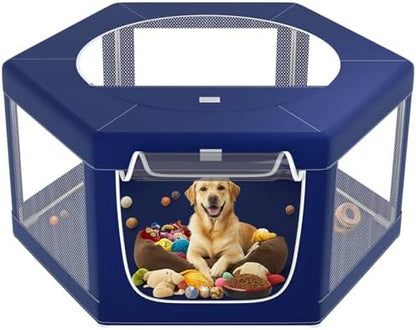 Hexagonal Dog playpen, 45 Inch Soft Puppy Playpen by ZIKOPOMI