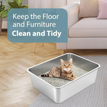 WENBOKMIN Stainless Steel Cat Litter Box - Image 5