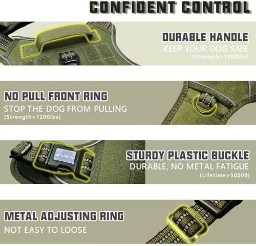 AUROTH Dog Harness for Small Medium Dogs, Tactical No Pull Dog Vest - Image 3