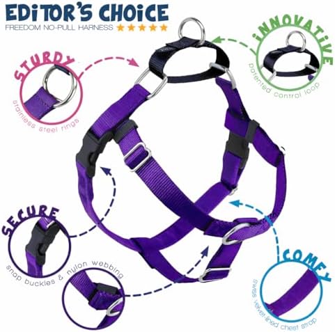 2 Hounds Design Freedom No Pull Dog Harness and Leash, 5/8" XS - Image 4