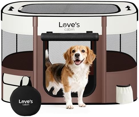 Love's cabin Pet Puppy Dog Playpen, Large Dog Tent Crates Cage Indoor/Outdoor by Lovescabin