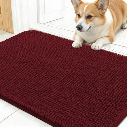 OLANLY Dog Door Mat for Muddy Paws 30x17, Super Absorbent Chenille Mud Mat by OLANLY