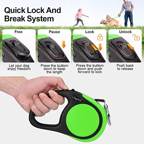 Taglory Retractable Dog Leash, One-Handed Brake - Image 3