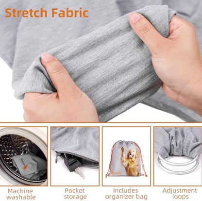 Dog Sling Carrier for Small Dogs, Adjustable Cat Sling Carrier, Light Gray - Image 3