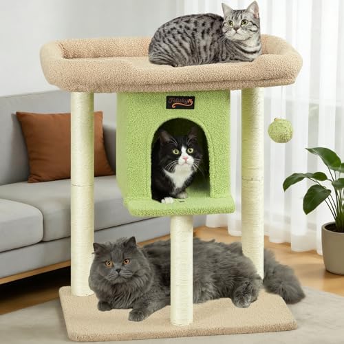 Cat Tree Tower Scratching Post for Indoor Large Adult Cats by FeliskynCatTreeTower