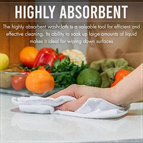 KAHAF COLLECTION 100% Cotton Wash Cloths, Lightweight, Extra Absorbent - Image 3