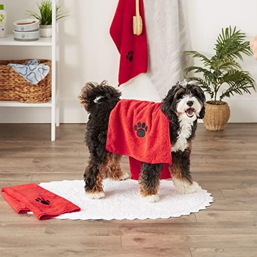 Bone Dry Pet Grooming Towel Collection Embroidered Absorbent Microfiber Drying - Image 5