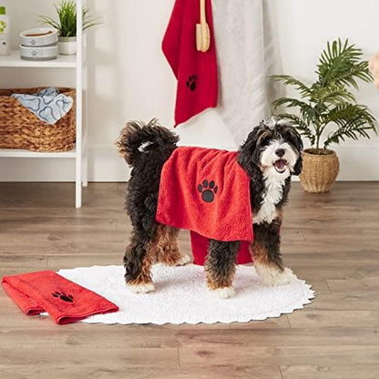 Bone Dry Pet Grooming Towel Collection Embroidered Absorbent Microfiber Drying - Image 5