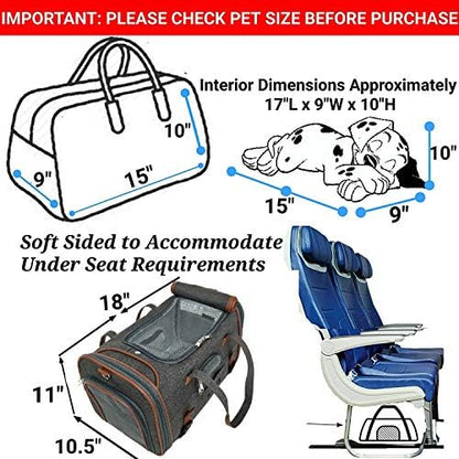 Mr. Peanut's Airline Approved Soft Sided Pet Carrier, Low Profile Gold Series - Image 3