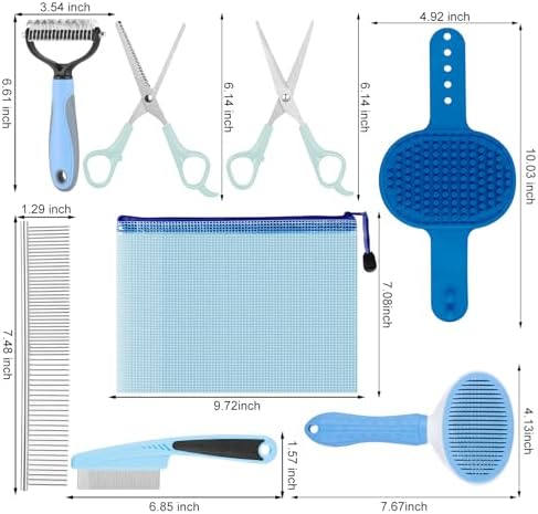 Pet Grooming Kit with Pet Shedding Slicker Brush, Bath Massage - Image 2