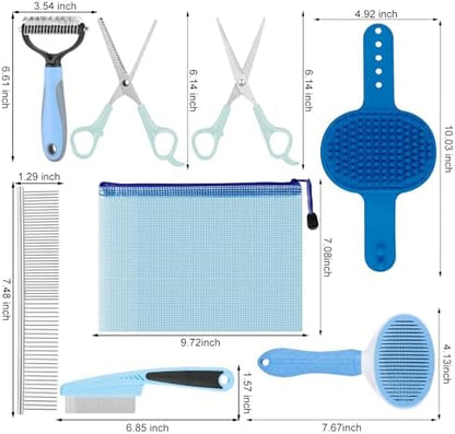 Pet Grooming Kit with Pet Shedding Slicker Brush, Bath Massage - Image 2