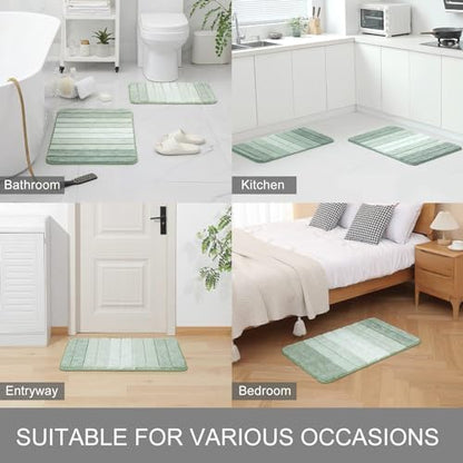 Kmson 2 Piece Ombre Bath Mat Set - Image 6