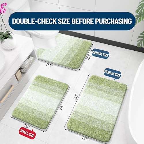 OLANLY Small Bathroom Rugs 24x16, Extra Soft Absorbent Microfiber Bath Rugs - Image 2