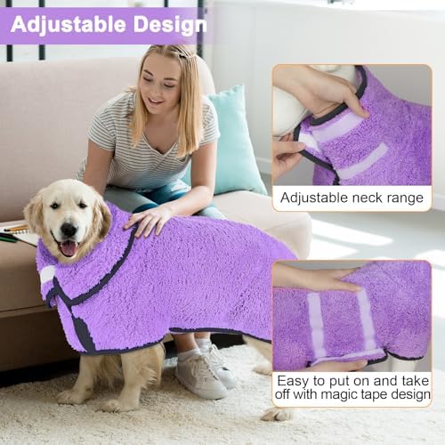 Unicorn Catcher Dog Bathrobe Super Absorbent Quick Drying Robe - Image 4