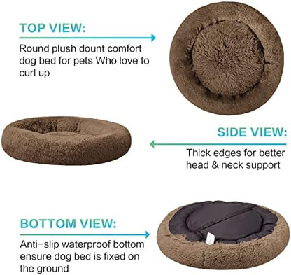 SAVFOX 54 inches Calming Donut Dog Bed - Image 4