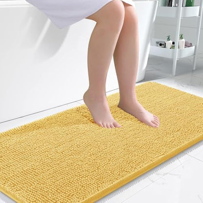 OLANLY Bathroom Runner Rugs 47x24, Extra Soft Absorbent Chenille Bath Rugs by OLANLY