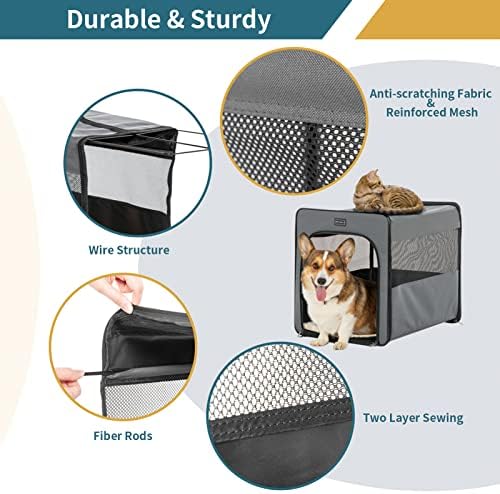 PETSFIT Collapsible Dog Crate, Soft Sided Dog Crate - Image 3